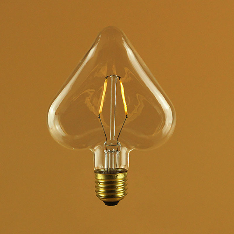 115PH Peach Heart LED Filament Bulb