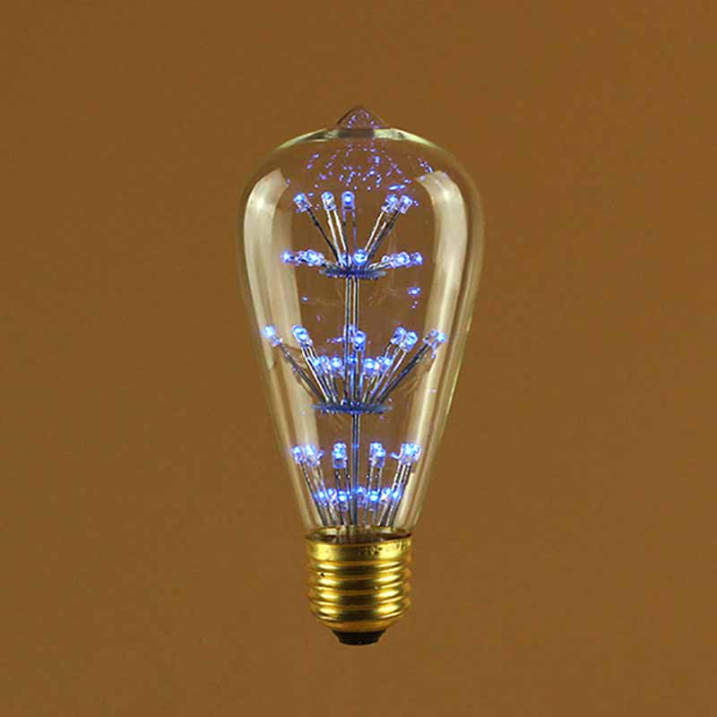 ST64 Vintage Blue Light LED Fireworks Bulb