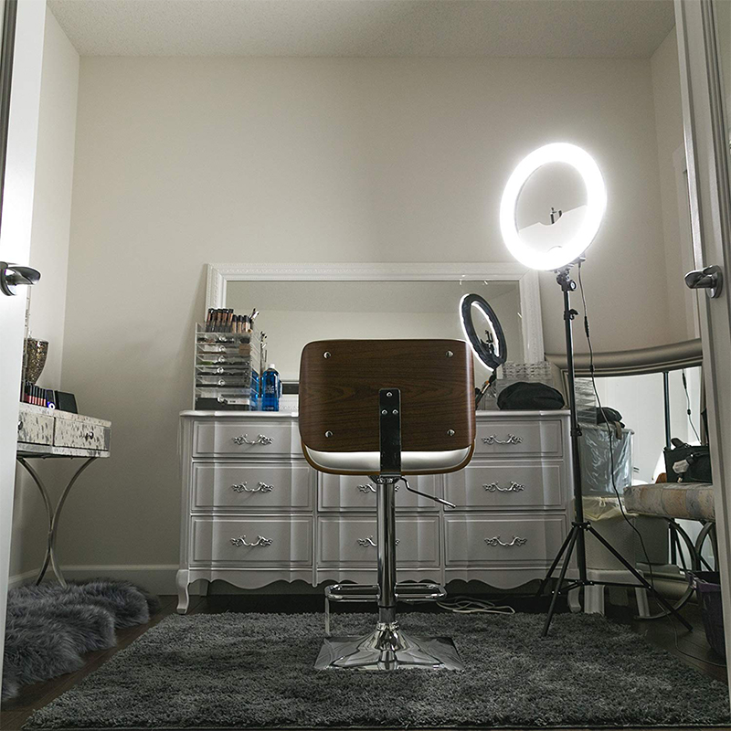 SM-48W LED Ring Light with Mirror