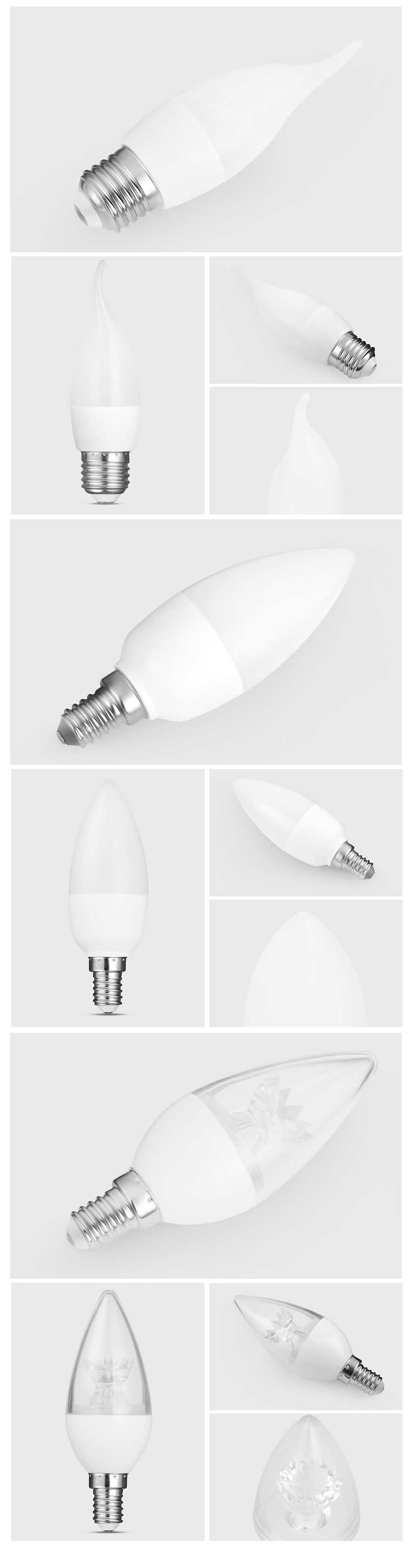 C37 LED candle bulbs