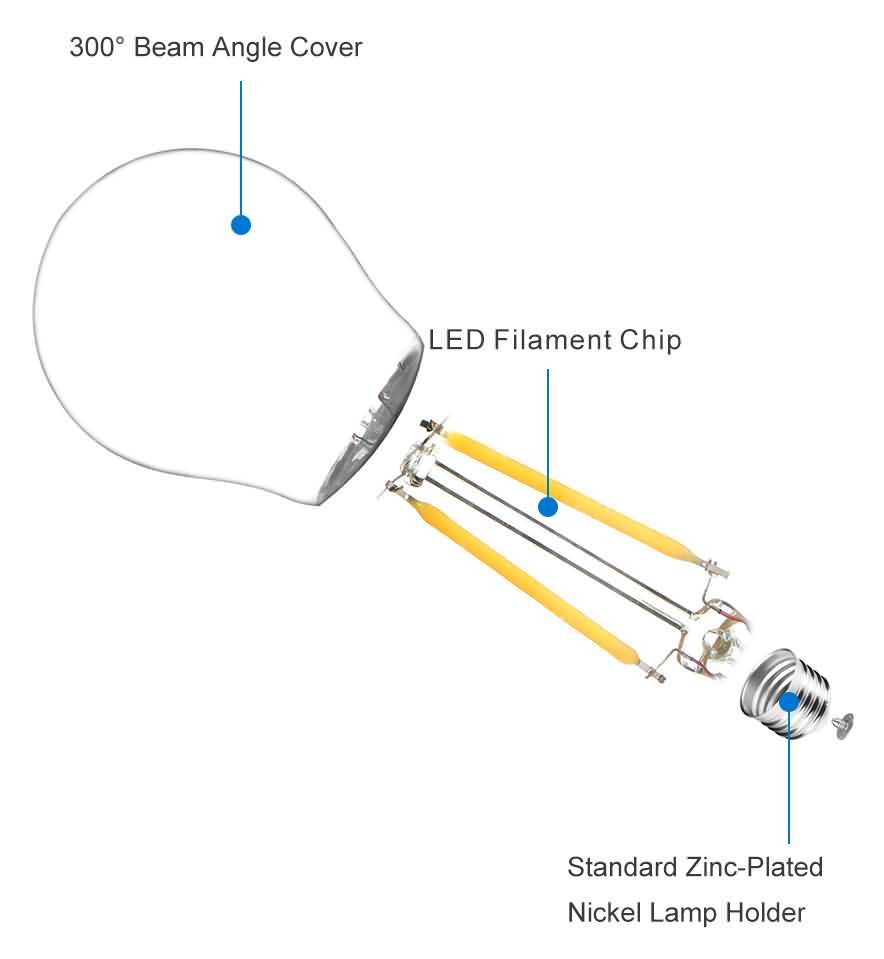 P45 Led Filament Bulb Component