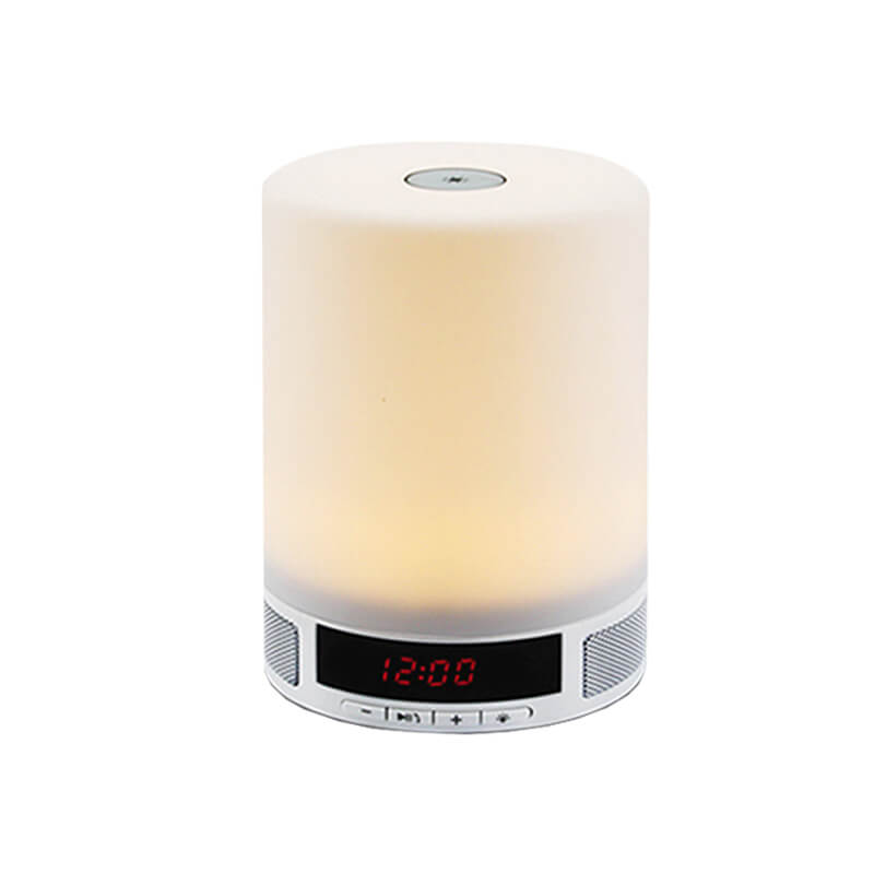 LED Speaker Bedside Lamp With Clock